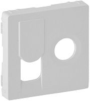 Лицевая панель Legrand Valena Life для 2-м. розетки TV+RJ45 белый картинка